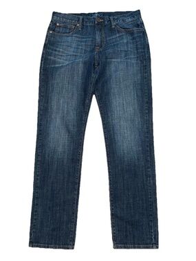 Lucky Brand Jeans Mens 34 X 34 - 221 Original Straight Blue Dark Wash